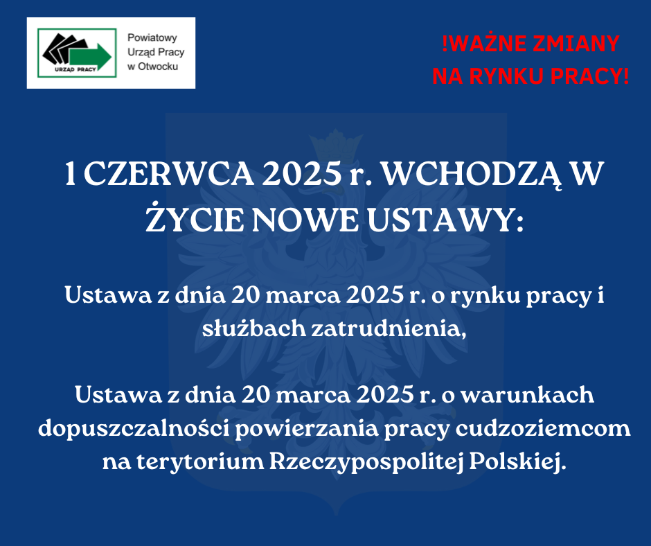 Zdjęcie artykułu Od 1 czerwca 2025 wejdzie w życie nowa ustawa o rynku pracy i służbach zatrudnienia, oraz ustawa o warunkach dopuszczalności powierzania pracy cudzoziemcom na terytorium Rzeczypospolitej Polskiej
